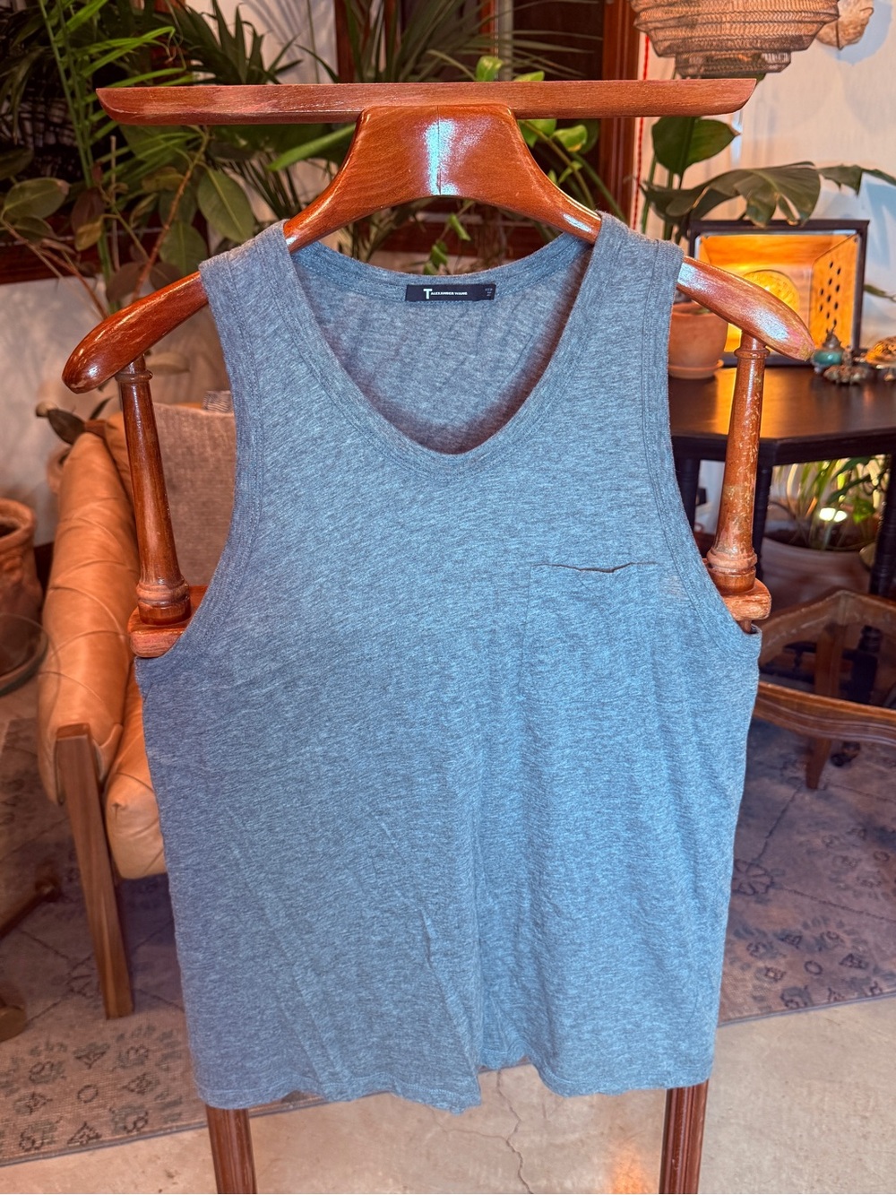Alexander Wang Men's Heather Gray Tank Top